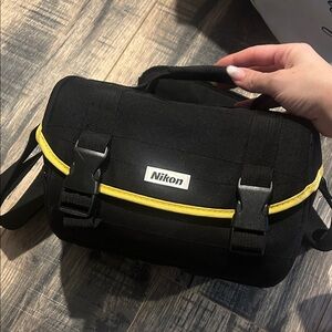 Nikon Black Messenger Bag with Yellow Trim